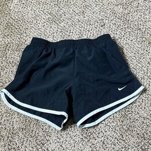 Nike Black Girls Athletic Shorts with White Accent